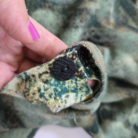 NWOT Nic + Zoe cotton lyocell green artsy cottage boho cardigan 2 way sz M - Picture 5 of 10